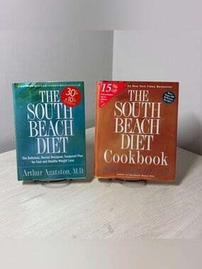South Beach Diet & Cookbook Arthur Agatston HB Healthy Eating Weight Loss HC Set